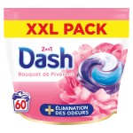 Dash 2in1 kapsułki uniwersalne do prania Bouquet Pivolnes +Lenor 60 szt FR
