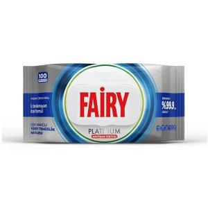 Fairy uniwersalne nawilżone chusteczki czyszczące Platinum 100szt TUR