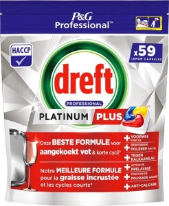 Dreft Platinum Plus kapsułki do zmywarki  Lemon 59 szt NL