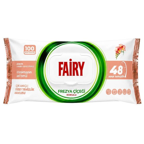 Fairy uniwersalne nawilżone chusteczki czyszczące Frezya 100szt TUR.jpg