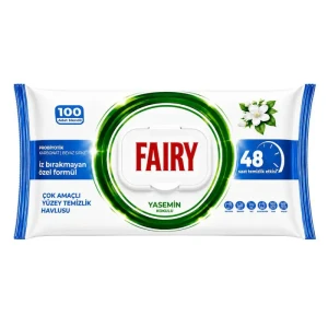 Fairy uniwersalne nawilżone chusteczki czyszczące Jaśmin 100 szt TUR