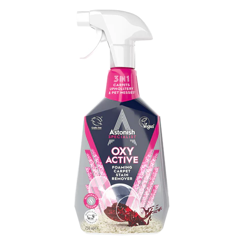 Astonish Specialist spray Oxi Active piana do usuwania plam na dywanie 750ml UK.webp