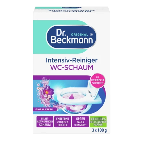 Dr. Beckmann Intensiv-Reiniger WC aktywna piana do czyszczenia toalet Floral Fresh 3x100g DE.webp