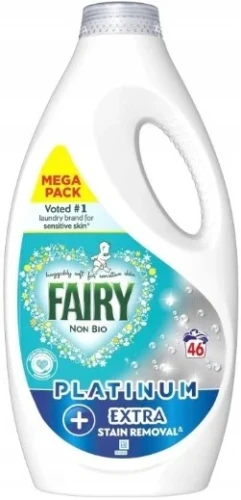 Fairy non bio Platinum żel do prania + extra stain removal 46 prań 1,426l UK.webp