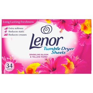 Lenor Pink Blossom chusteczki zapachowe do suszarki 34szt UK