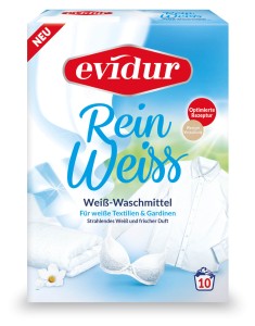 Evidur Gardinen Reinweiss - Proszek do białej bielizny i firanek 10 prań 600g