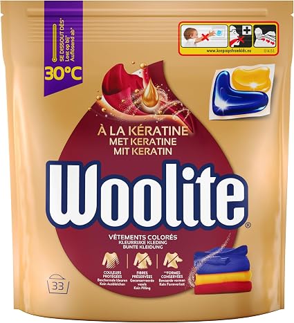 Woolite a La Keratine kapsułki do prania Color 33szt FR.jpg